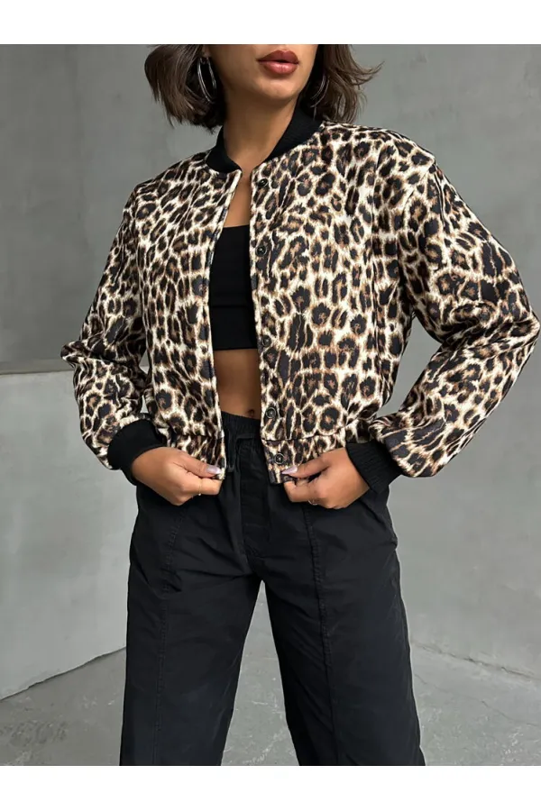 Manteau en cachemire en gros - Léopard pierre | TOPSHOW | F1827