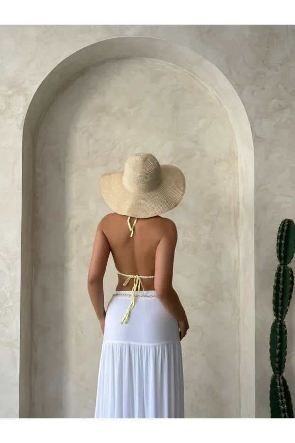 Topshow Sarı Dantel Toptan Büstiyer