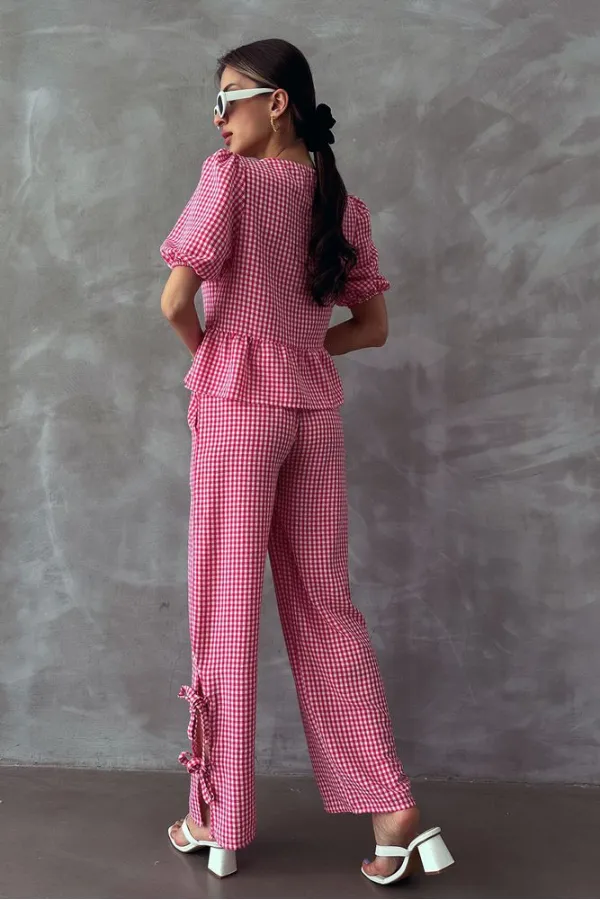 Pantalons Topshow Fuchsia Pitikare en gros