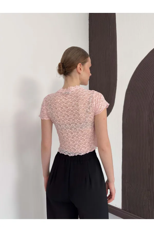 D 3007 GÜPÜR T SHIRT - PEMBE