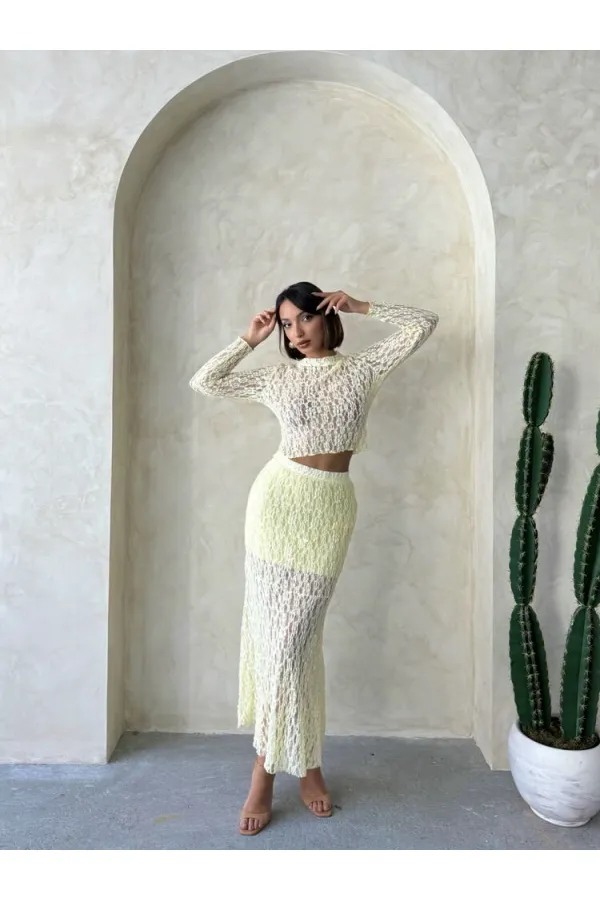 Dante  Abiye  Bluz - Sarı | Topshow | F1886