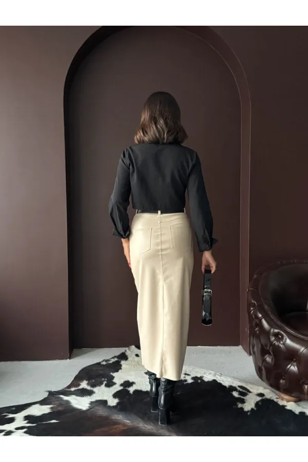 Jupes en cuir pierre Topshow en gros