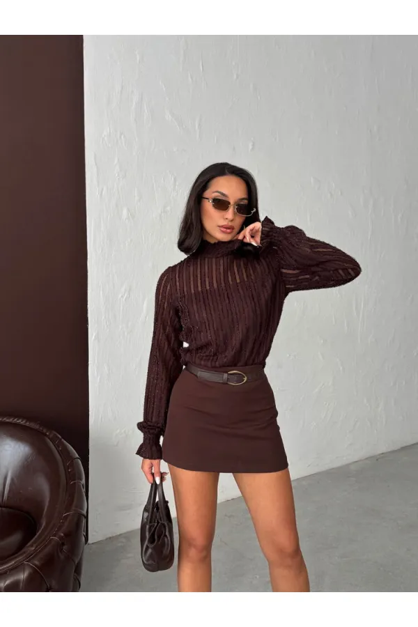 Chemisier à paillettes Topshow Coffee pour barbe en gros