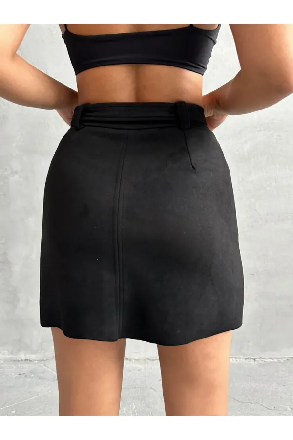 Kemerli Toptan Etek - Siyah | TOPSHOW | F1801