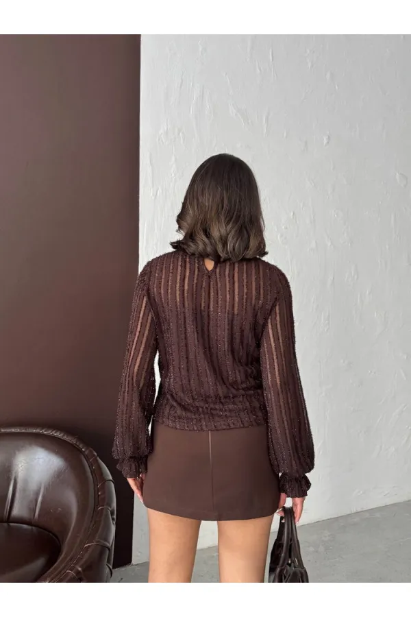 Chemisier à paillettes Topshow Coffee pour barbe en gros