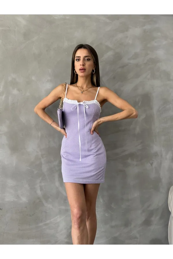 Robe Topshow Lilac Pitikare à bretelles en gros