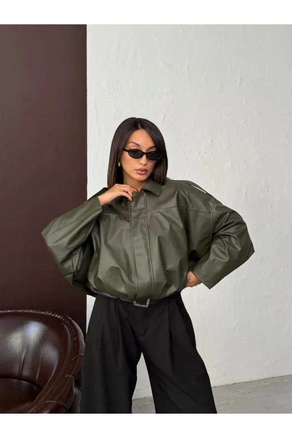 F 2035 SUNİ DERİ MONT - HAKİ