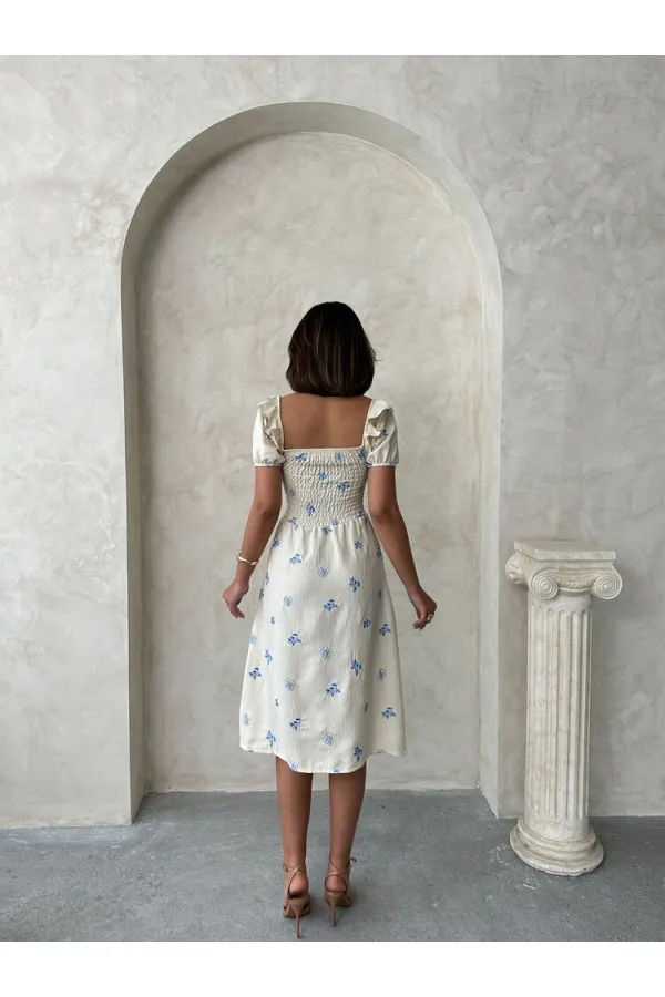 Topshow Mavi Gipeli Toptan Elbise