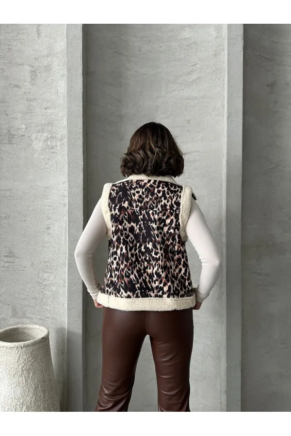 Plush Wholesale Vest - Leopard D2 | TOPSHOW | F1828