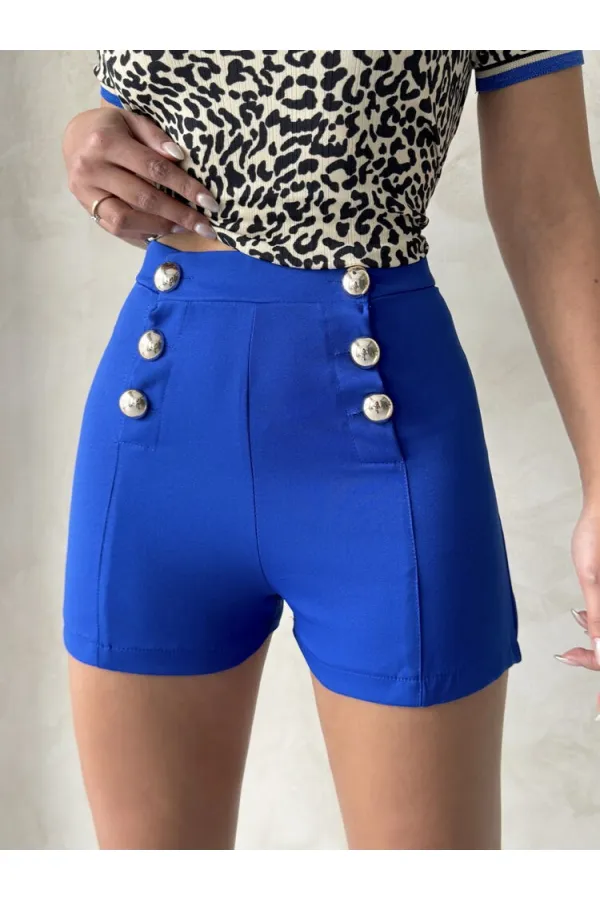 Topshow Saks Ornamental Buttoned Wholesale Shorts