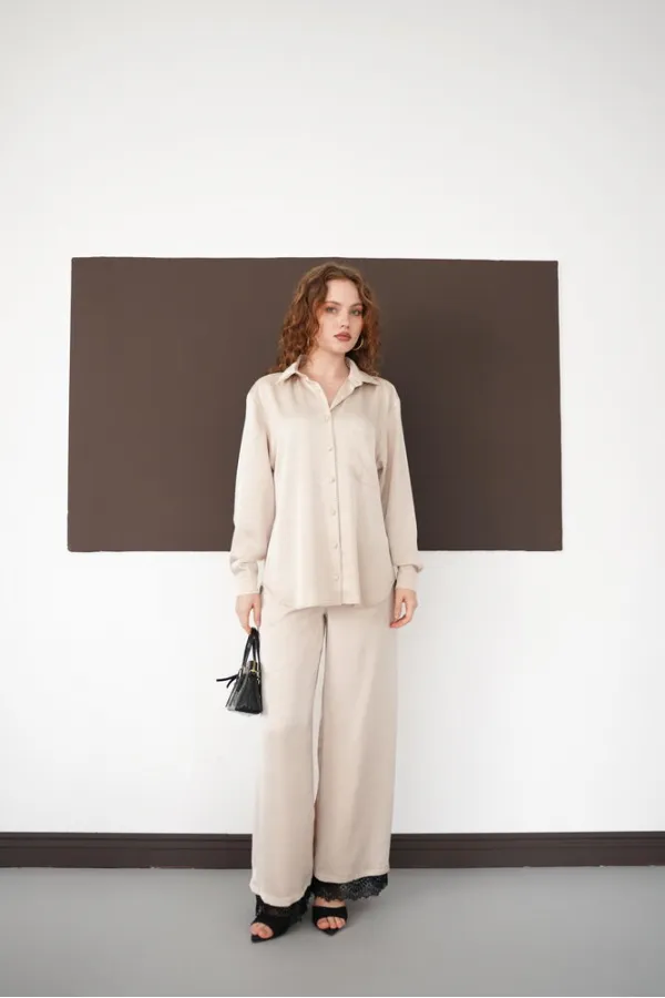 Long-Sleeved Wholesale Shirts - Stone | F2101 - Topshow