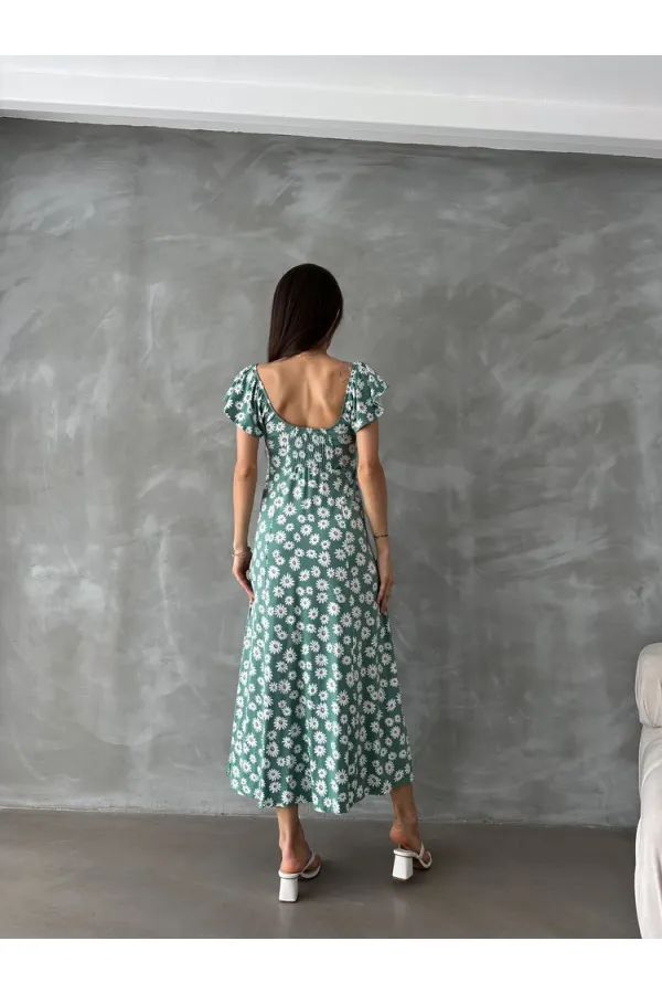 Robe imprimée florale Topshow Çağla en gros