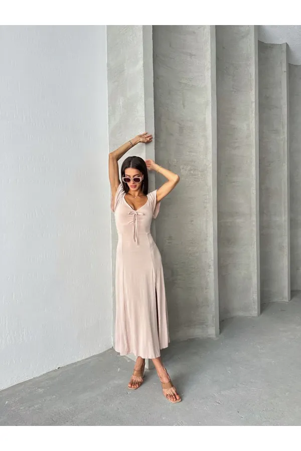 Topshow Taş Düz Viskon Toptan Elbise