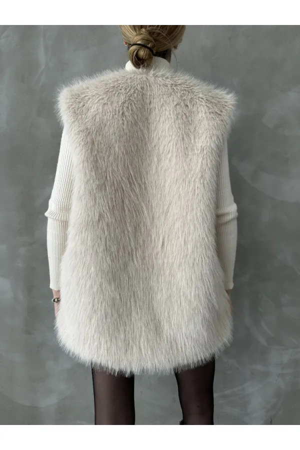 Topshow Taş Tüylü Toptan Yelek | F1567