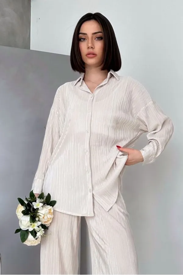 Topshow Stone Accordion Wholesale Shirt | F1426