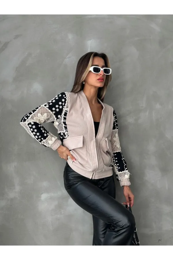 Veste en gros avec détail Gubur - Pierre | TOPSHOW | F1493