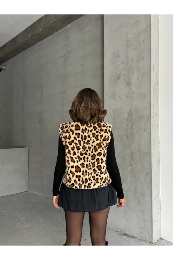 Plush Wholesale Vest - Leopard | TOPSHOW | F1833