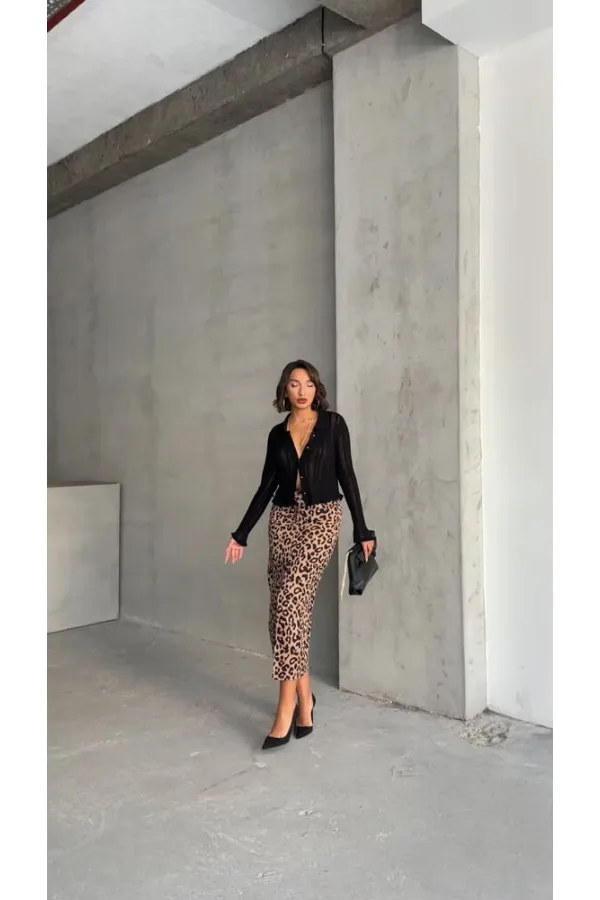 Jupe en gros - Vison noir | TOPSHOW | F1665