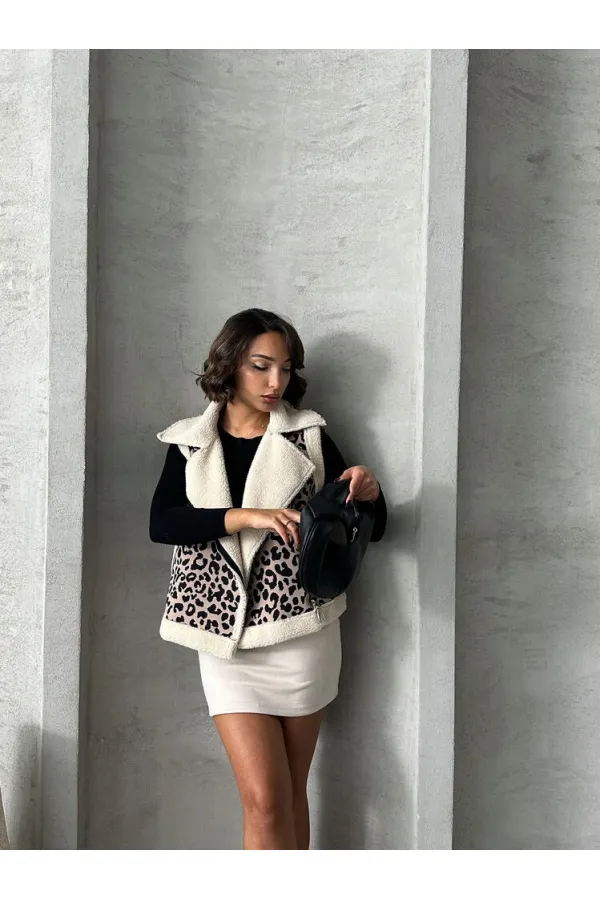 Peluş Toptan Yelek - Taş Siyah | TOPSHOW | F1828