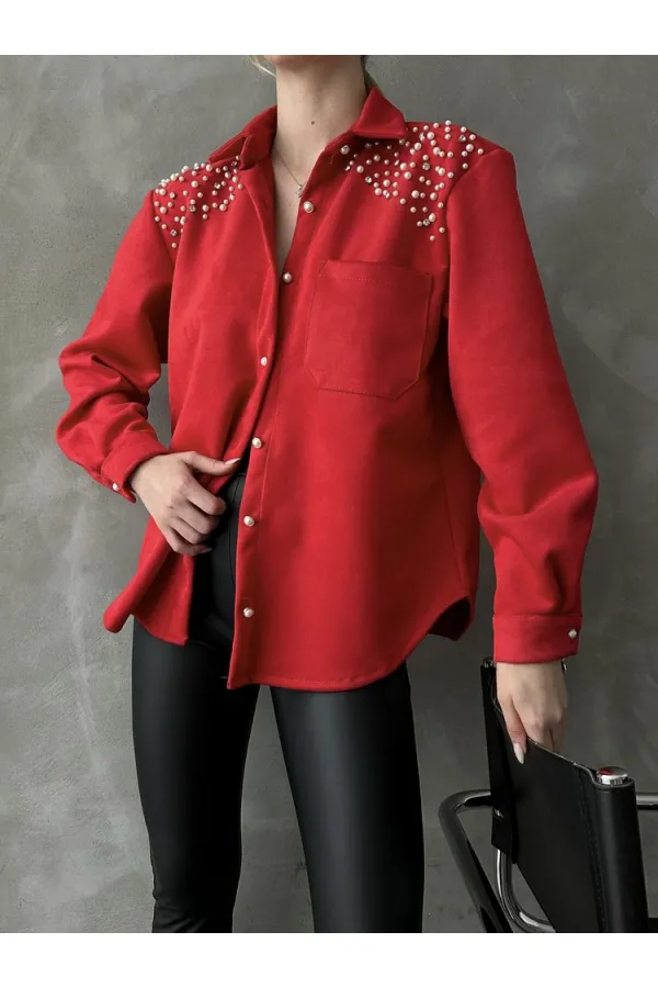 Chemise en gros - Rouge | TOPSHOW | F1614