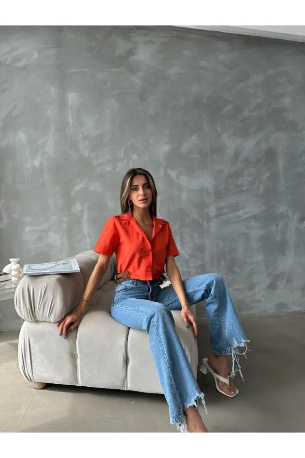 Chemise Topshow Orange Belt détaillée en gros