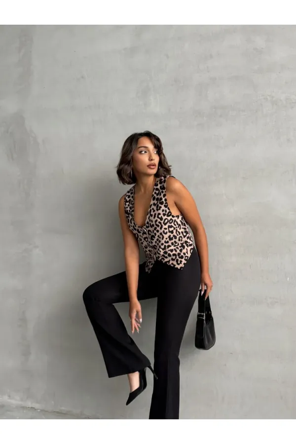 Toptan Yelek - Taş Siyah | TOPSHOW | F1699