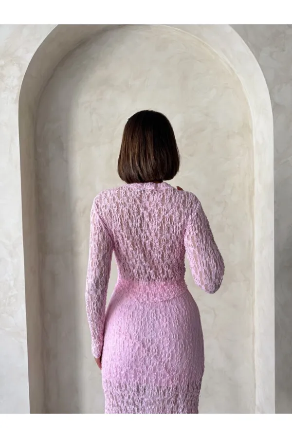 Dante Evening Blouse - Pink | Topshow | F1886