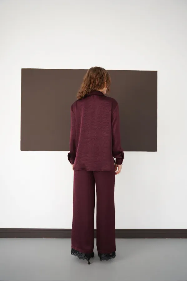 Wholesale Long-Sleeved Shirts - Plum | F2101 - Topshow