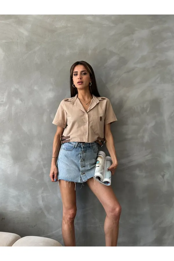 Chemise Topshow Stone Belt détaillée en gros