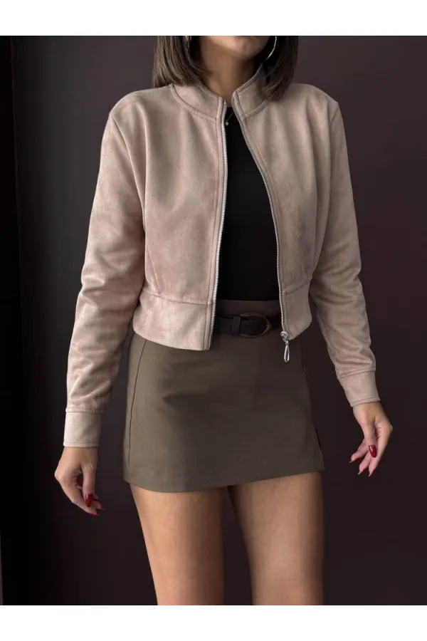 Manteau zippé Topshow en gros - Vison | F1551