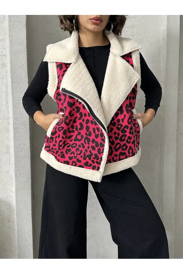 Peluş Toptan Yelek - Fujya Siyah | TOPSHOW | F1828