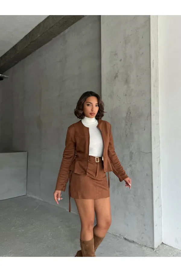 Kemerli Toptan Etek - Haki | TOPSHOW | F1801