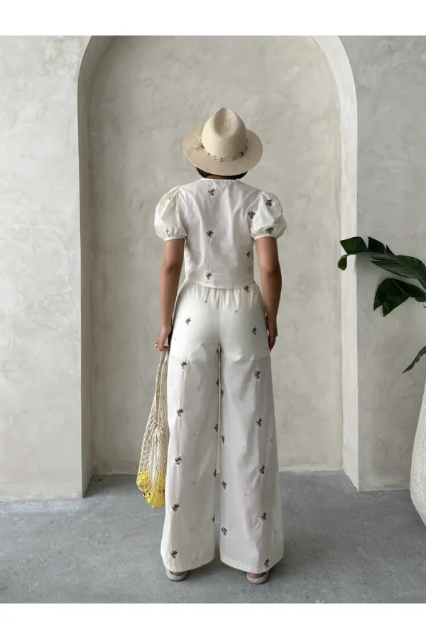 Wholesale Blouse with Front Embroidered - Stone | Topshow