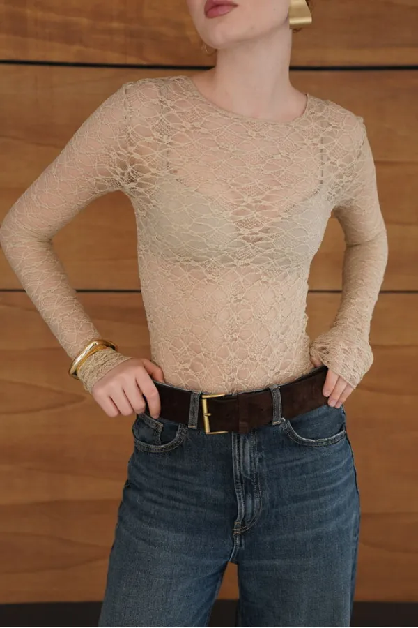 Dantel Toptan Bluz - Taş | F2092 - Topshow