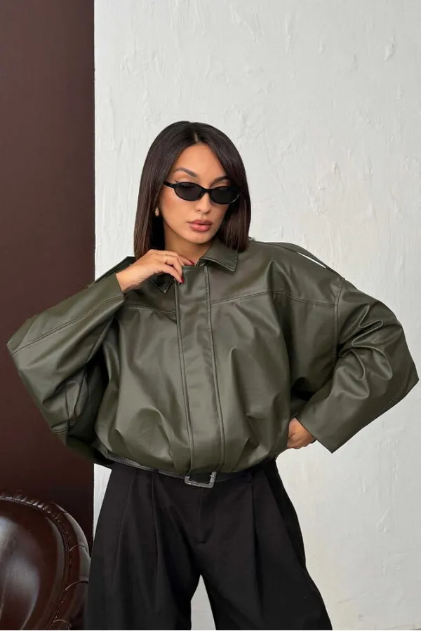 F 2035 SUNİ DERİ MONT - HAKİ