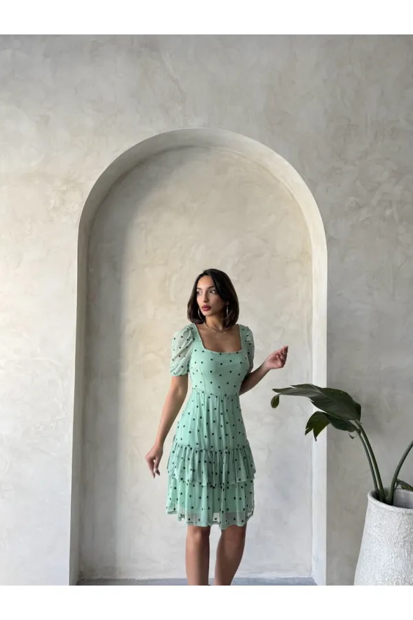 Robe Topshow Çağla à col bateau et imprimé floral, vente en gros