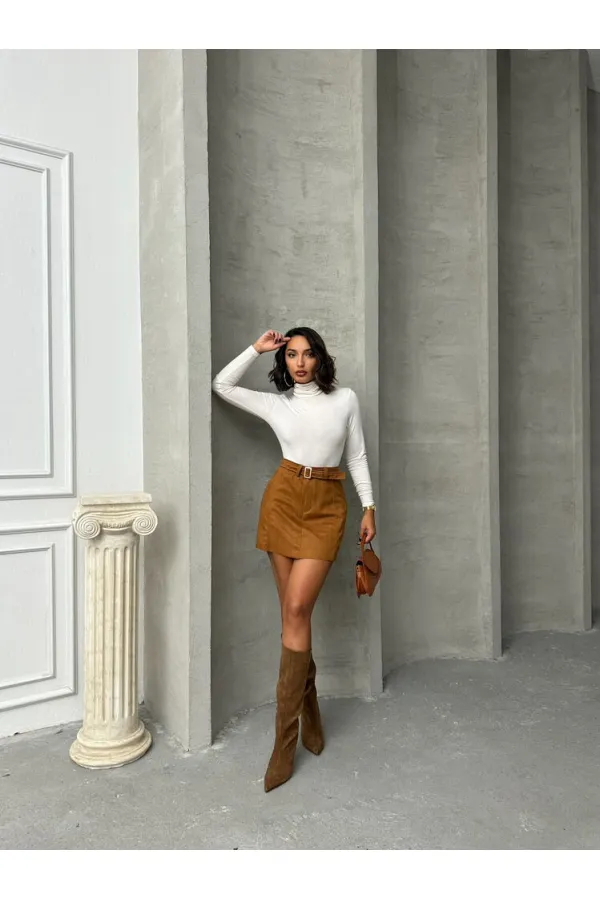 Topshow Taba Kemerli Toptan Etek | F1801