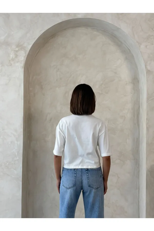 Wholesale T-Shirt with Pocket Detail - Yellow | Topshow