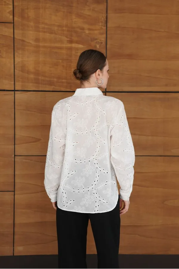 Corded Wholesale Shirts - Cream | F2079 - Topshow