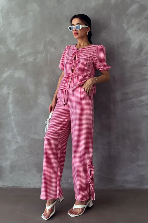 Pantalons Topshow Fuchsia Pitikare en gros