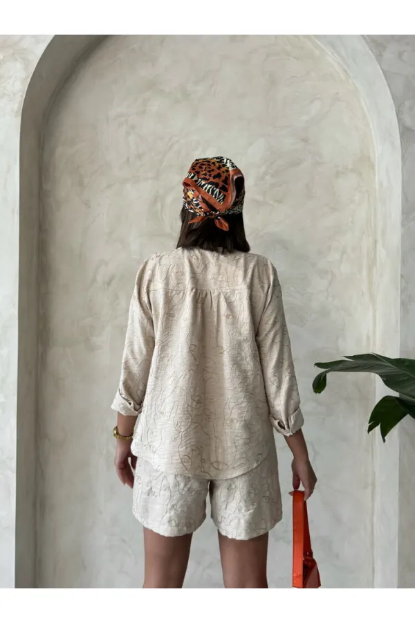 Shorts brodés en gros - Pierre | Topshow