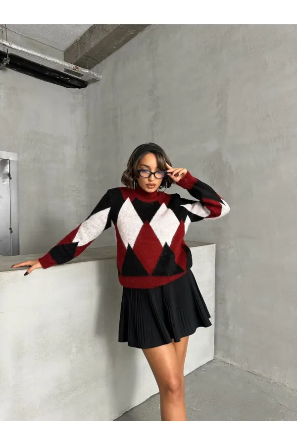 K- Triko Toptan Kazak - Bordo | TOPSHOW | K-172