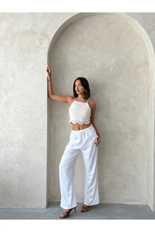 Güpür Askılı Büstiyer - Ham | Topshow