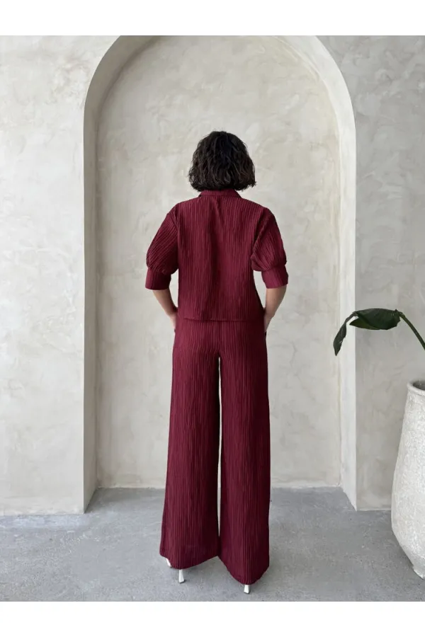 Pilise Wholesale Trousers - Claret Red | Topshow