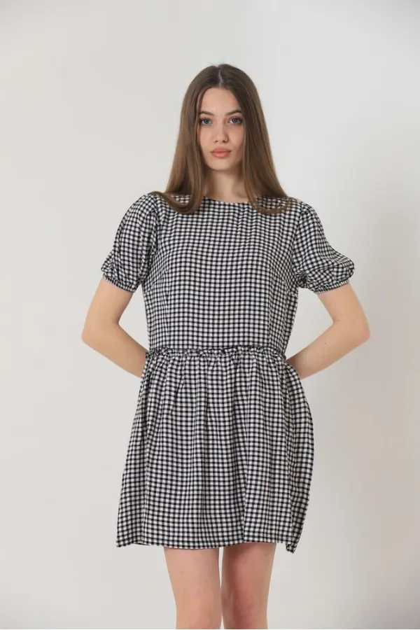Robe Topshow noire à col rond en gros