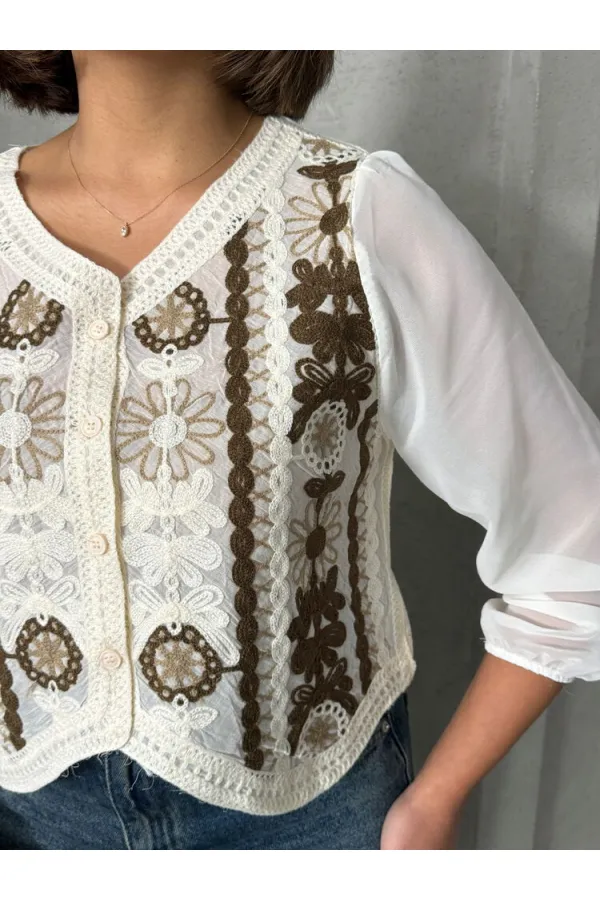 Chemise courte boutonnée en gros - Pierre | TOPSHOW | F0023