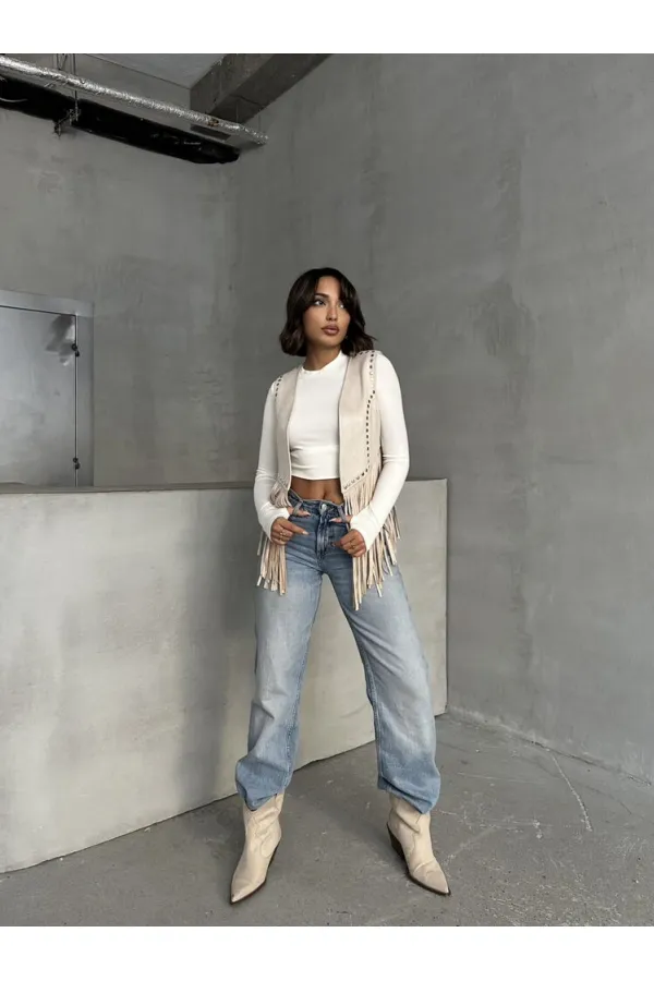 Topshow Stone Tassel Drop Wholesale Vest | F1806