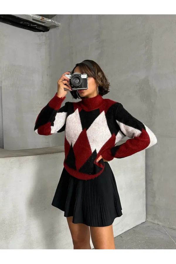 K- Triko Toptan Kazak - Bordo | TOPSHOW | K-172