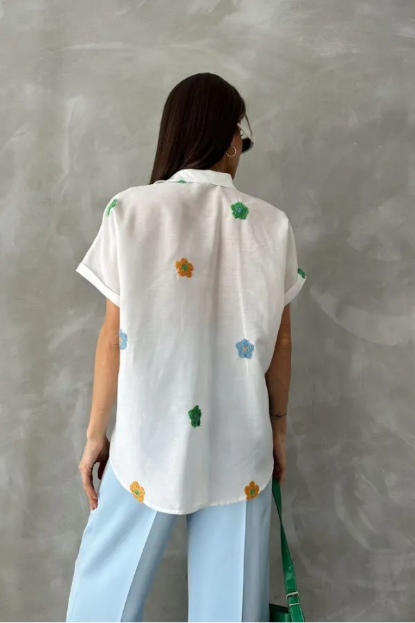 Topshow Pattern Embroidered Wholesale Shirt