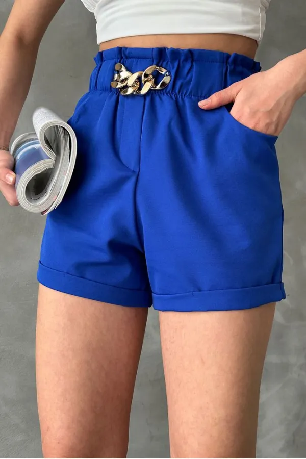 Short Topshow Saks Wholesale avec ceinture et poches